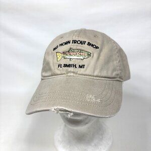 Simms Fishing Big Horn Trout Shop Ft Smith Montana Distressed Strapback Cap Hat